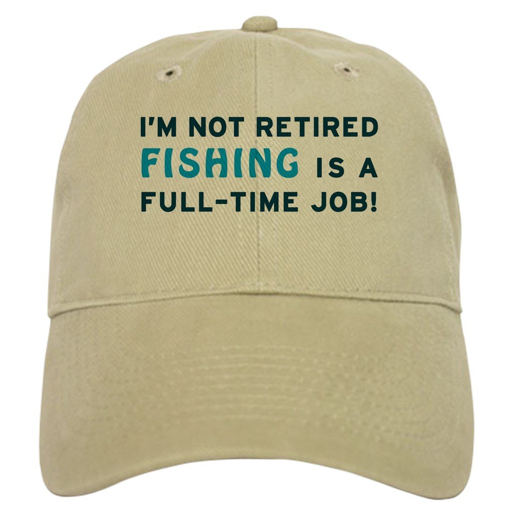 CafePress Retired Fishing Gag Gift Cap Unique Adjustable Baseball Hat Khaki