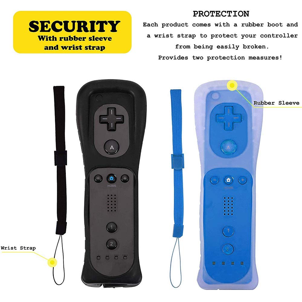 ZeroStory - Mando inalámbrico y Mando Nunchuck con Funda Protectora de Silicona y Correa para la muñeca