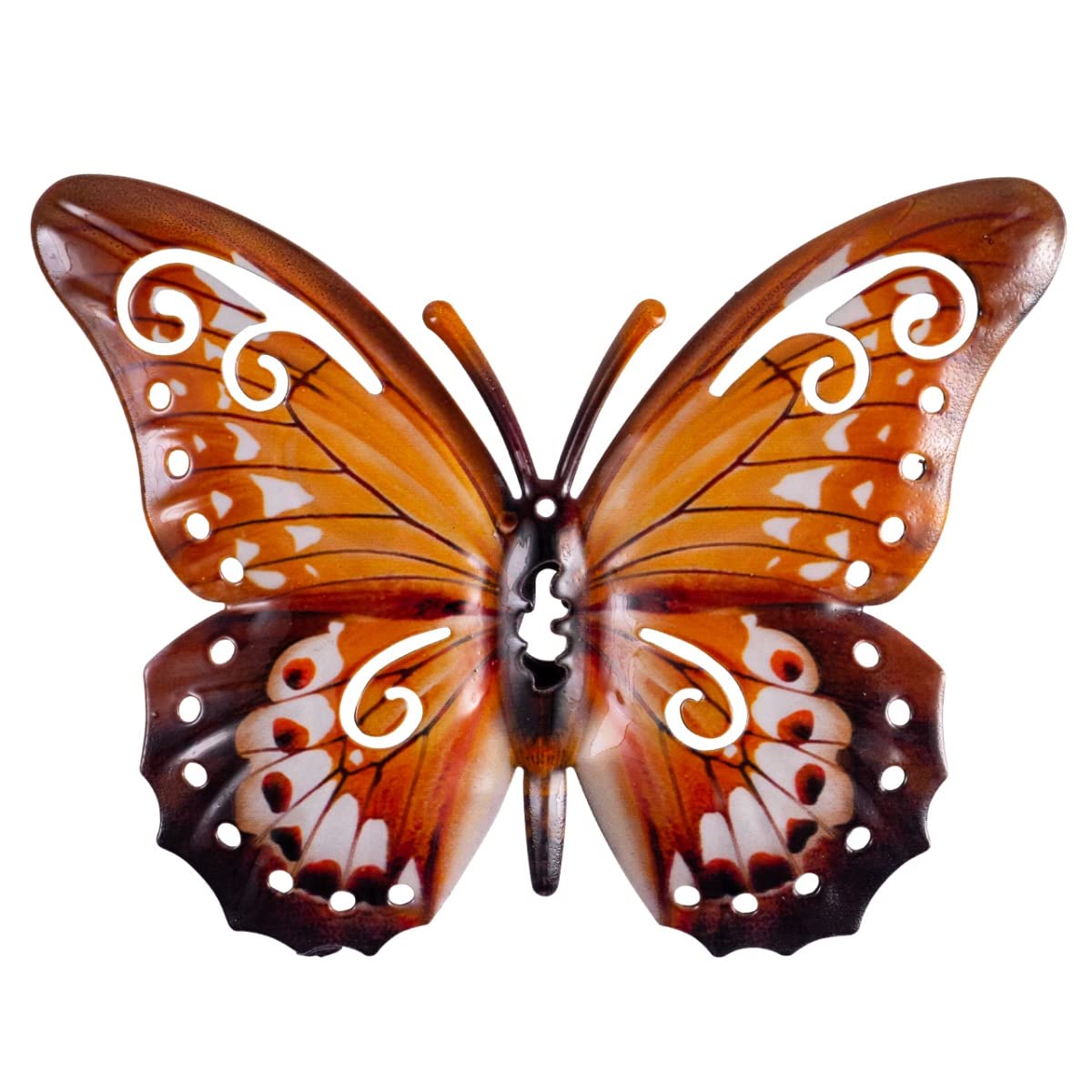 Cim Wood Metal Wall Decoration - Butterfly Speckled Mini - 17 Cm - Animal 3D Wall Pictures - Wall Decoration Including Practical Wall Mount - Vivid Wall Sculpture - Gift Idea