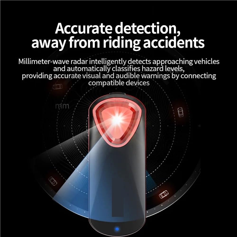 SR30 Radar Tail Light Inteligentne tylne światło rowerowe Czujnik hamulca Lampa ostrzegawcza Wodoodporna lampa rowerowa LED Tylne światło 6 trybów Lampa tylna(SR30)