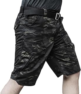KINROCO Men's Tactical Cargo Shorts Rip-Stop Outdoor Military Hiking Shorts with Multi Pockets(Size:3XL,Color:Dark Camo)