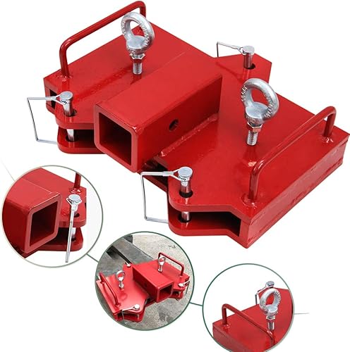 Miniatura 1 de NIXFACE Accesorio de remolque de carretilla elevadora de 2 pulgadas, receptor de enganche de remolque para horquillas de plataforma dobles