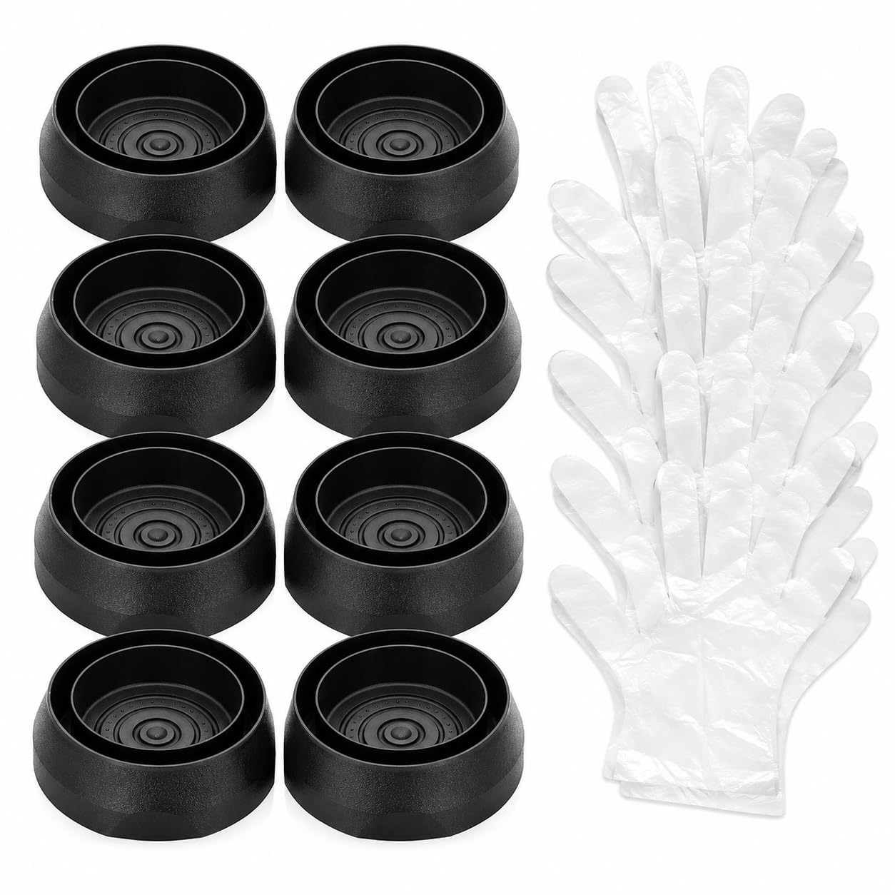 Lot de 8 pièges anti punaises de lit Katai intercepteurs de pieds de meubles noirs