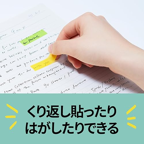 Miniatura 6 de Post-it Film Sticky Notes Heading Multicolor 44x12mm 4 Colors 20 Sheets 3 Pads 688-3MC-4N