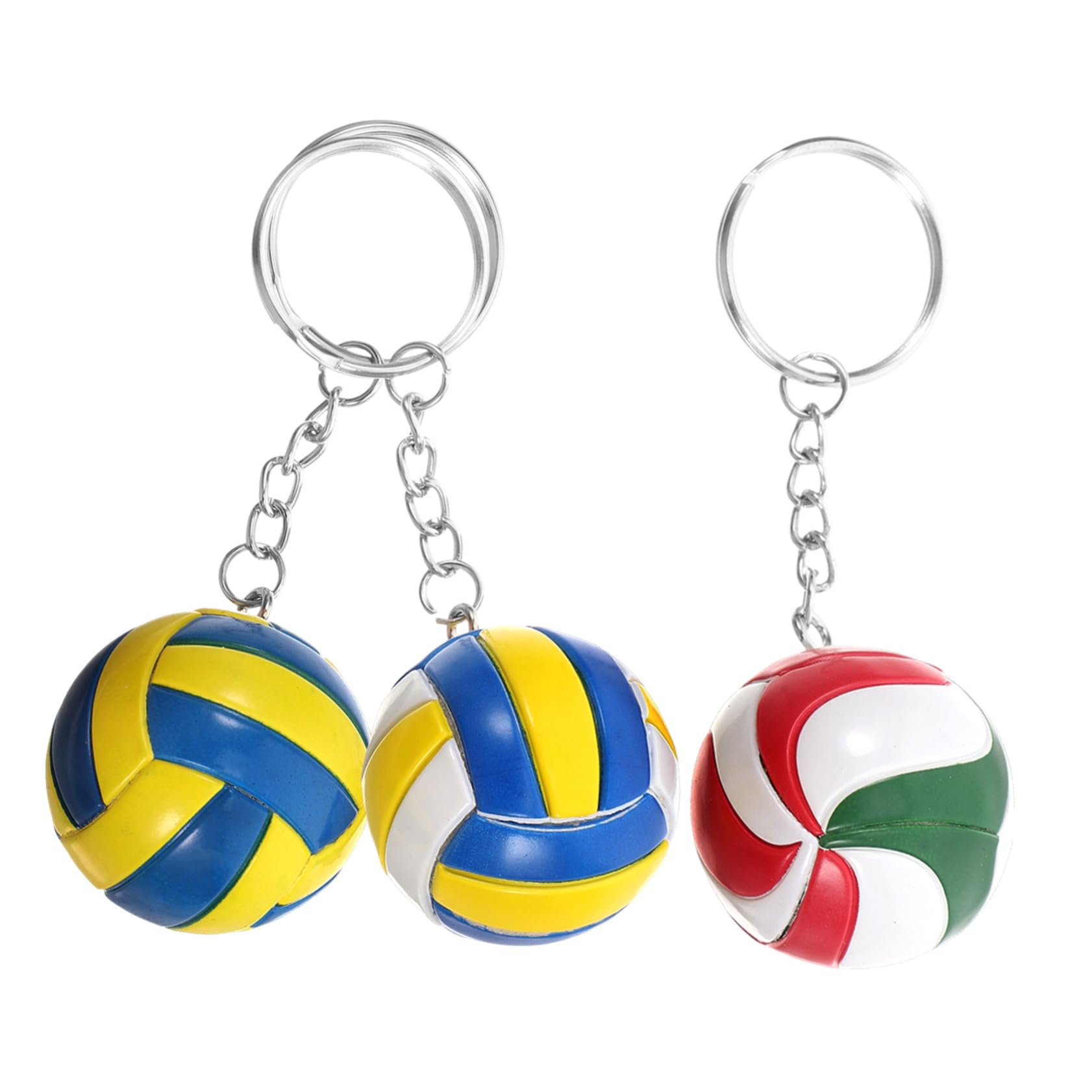Set 3 Portachiavi Da Pallavolo Decorativi Per Borse e Zainetti, Ciondoli Portatili Colorati Per Ragazzo Ragazza, Accessori Multifunzione Per Regali e Premi Sportivi