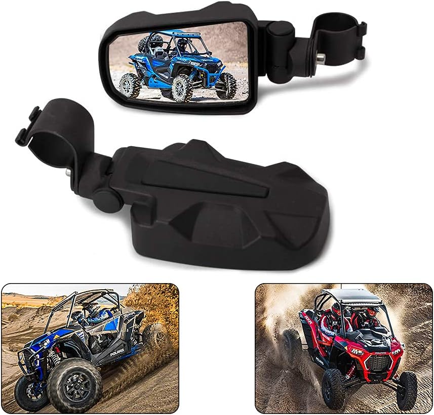 TOPMOUNTUTV Side Mirrors for 1.75" Roll Cage Compatible