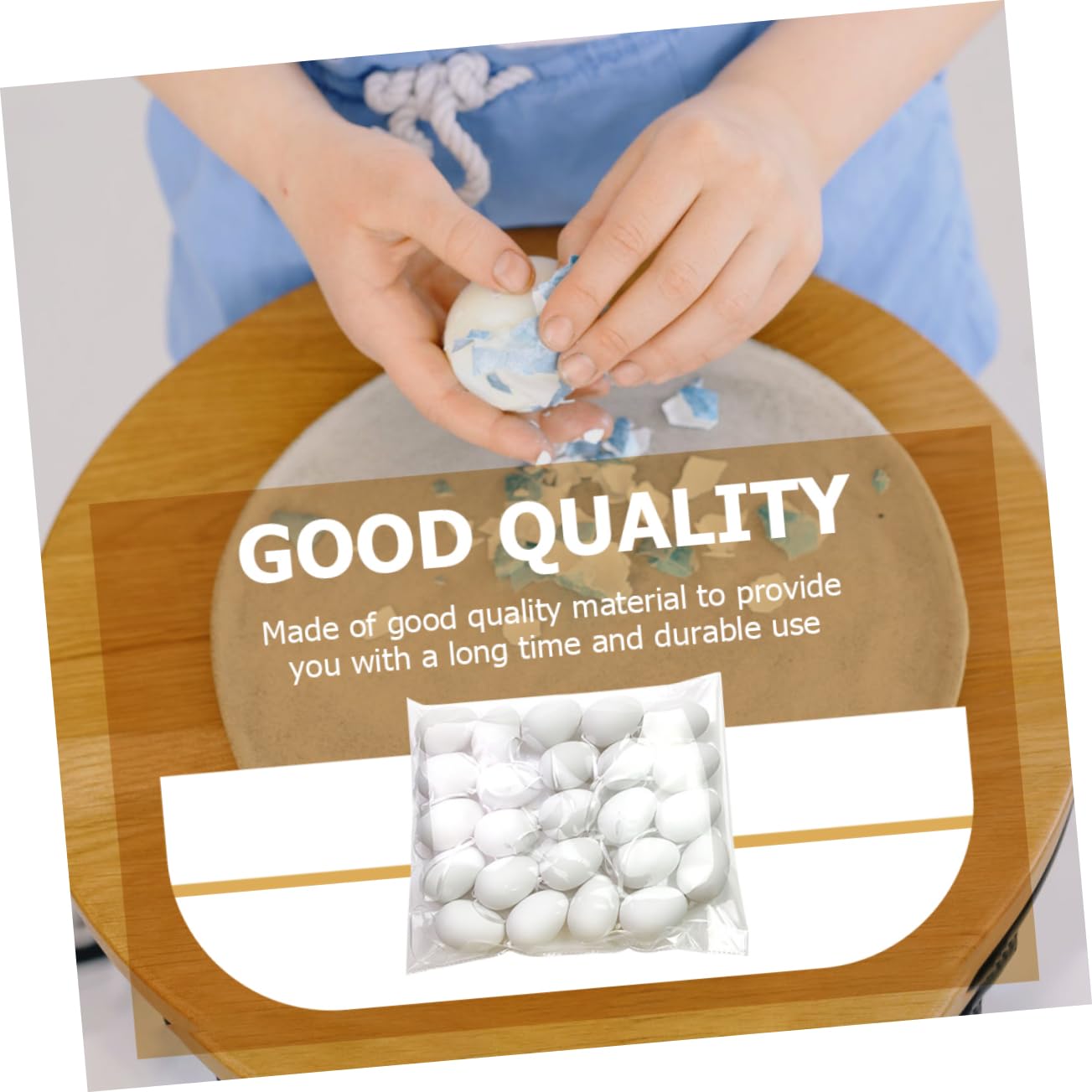 Toddmomy 24pcs DIY Graffiti Eggs for Easter Unpainted Craft Eggs for Lightweight and Compact for Creative Painting and Festive Decorations