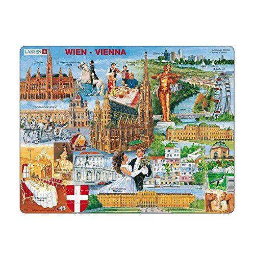 Preisvergleich Produktbild Larsen KH13 Rahmenpuzzle "Wien mit Sehenswürdigkeiten" 64 Teile