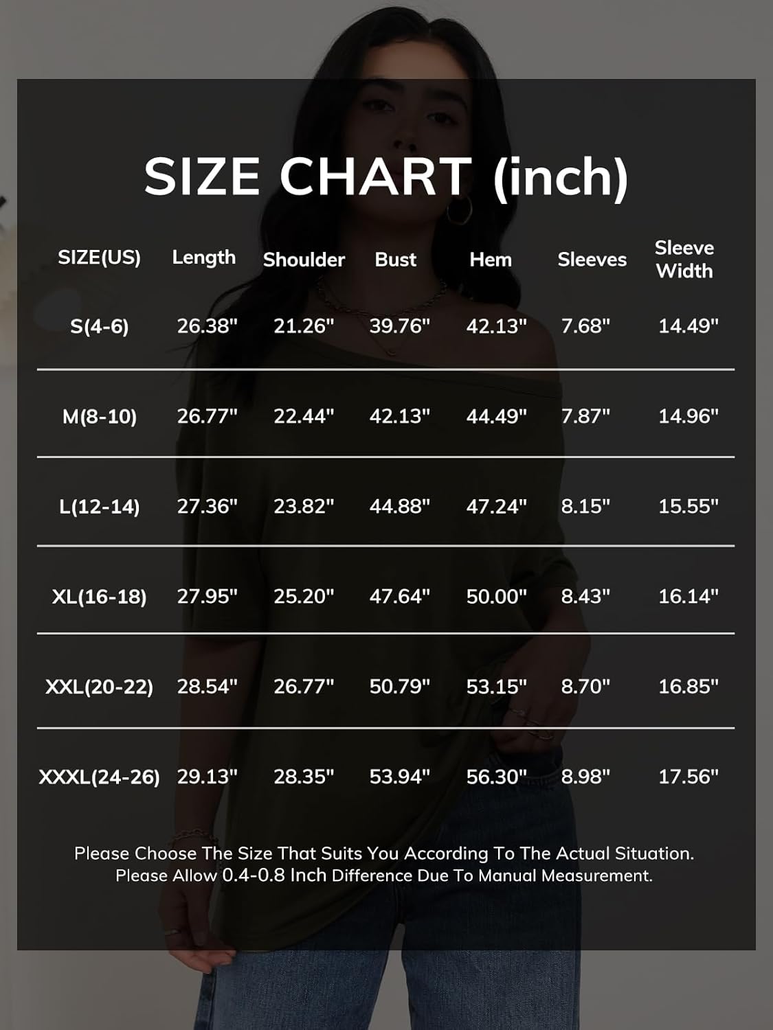 ATHMILE Off The Shoulder Tops for Women 2026 Y2K Loose Fit Tops Oversized Tshirts Fashion Going Out Outfits Casual Basic Tees - Image 6