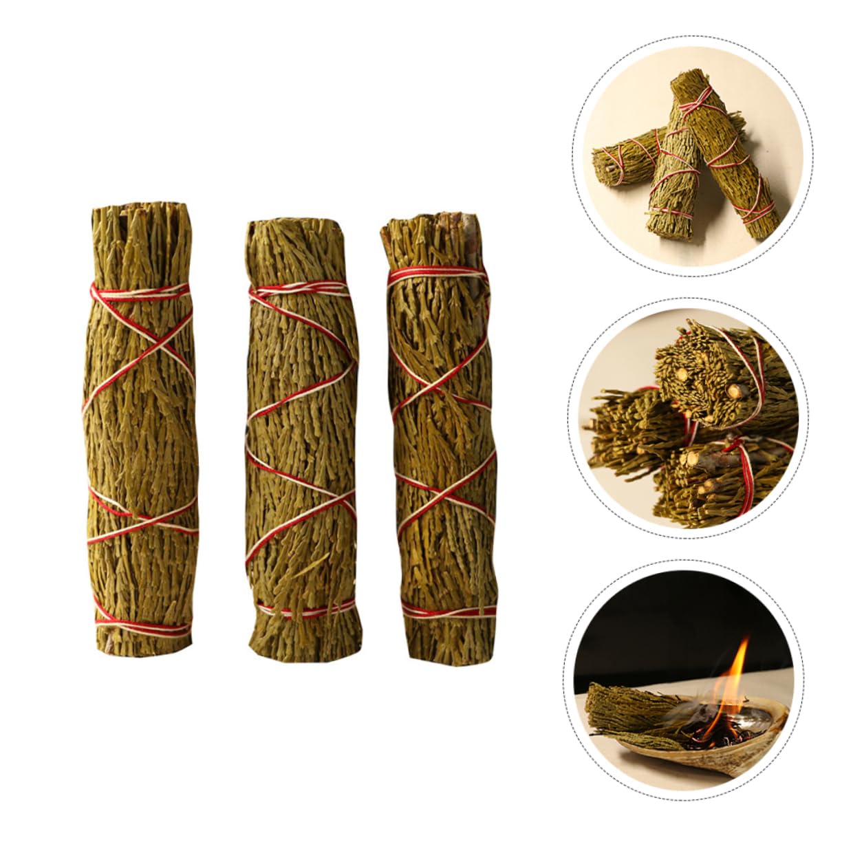 ABOOFAN 3 Piezas 3 Palo de Cedro Palo Santo Natural purificación de Aire Varita de Cedro Plantas de Aire varitas de Cedro Suministros de piadoso Madera de Cedro Suite heno