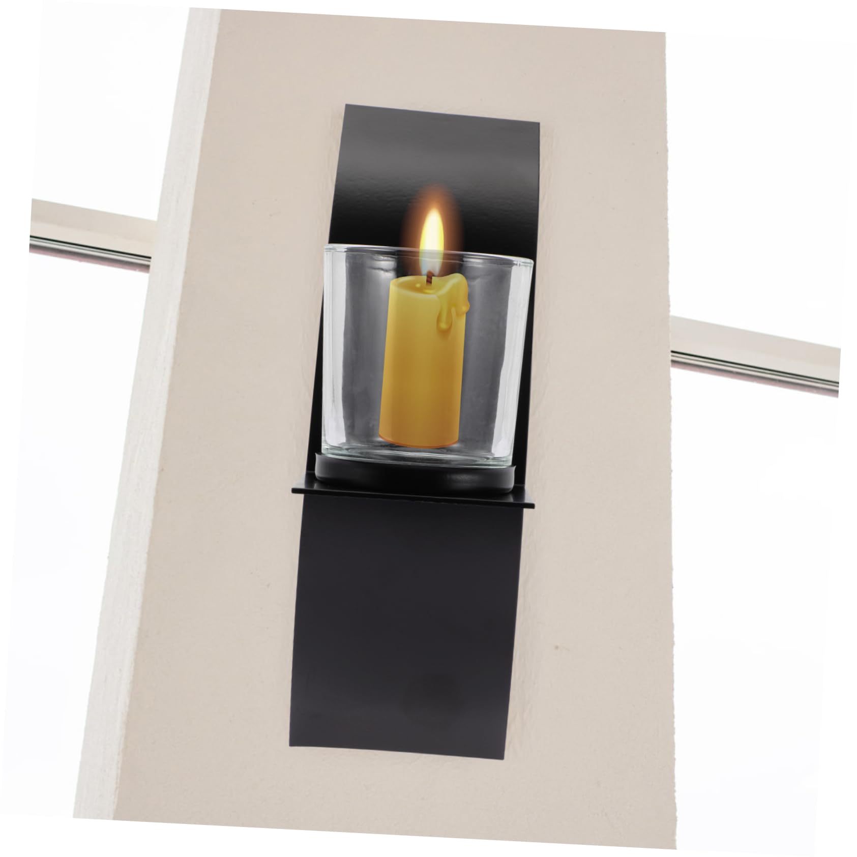 HOODANCOS Wrought Wall Candle Holder Elegant Sconce for Living Room and Dining Room Decor Retro-Style Candle Holder for Housewarming and Special Events