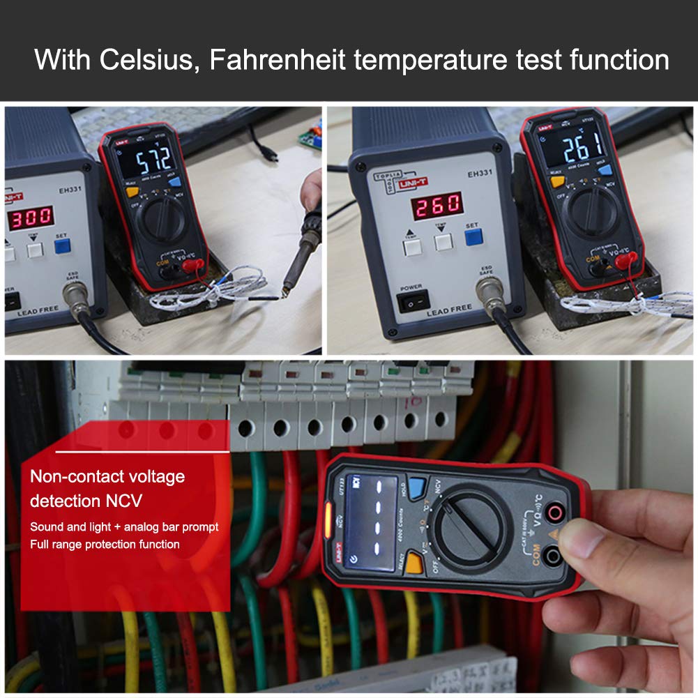 Multimeter UT123 tragbares digitales Multimeter EBTN Bildschirm Auto Range Spannungsprüfer