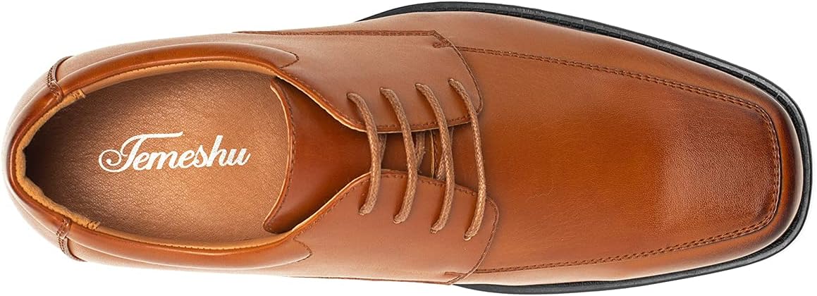 Temeshu Men's Oxford Classic Dress Shoes Casual Business Formal Lace up Shoes Lightweight DS11 - Image 4