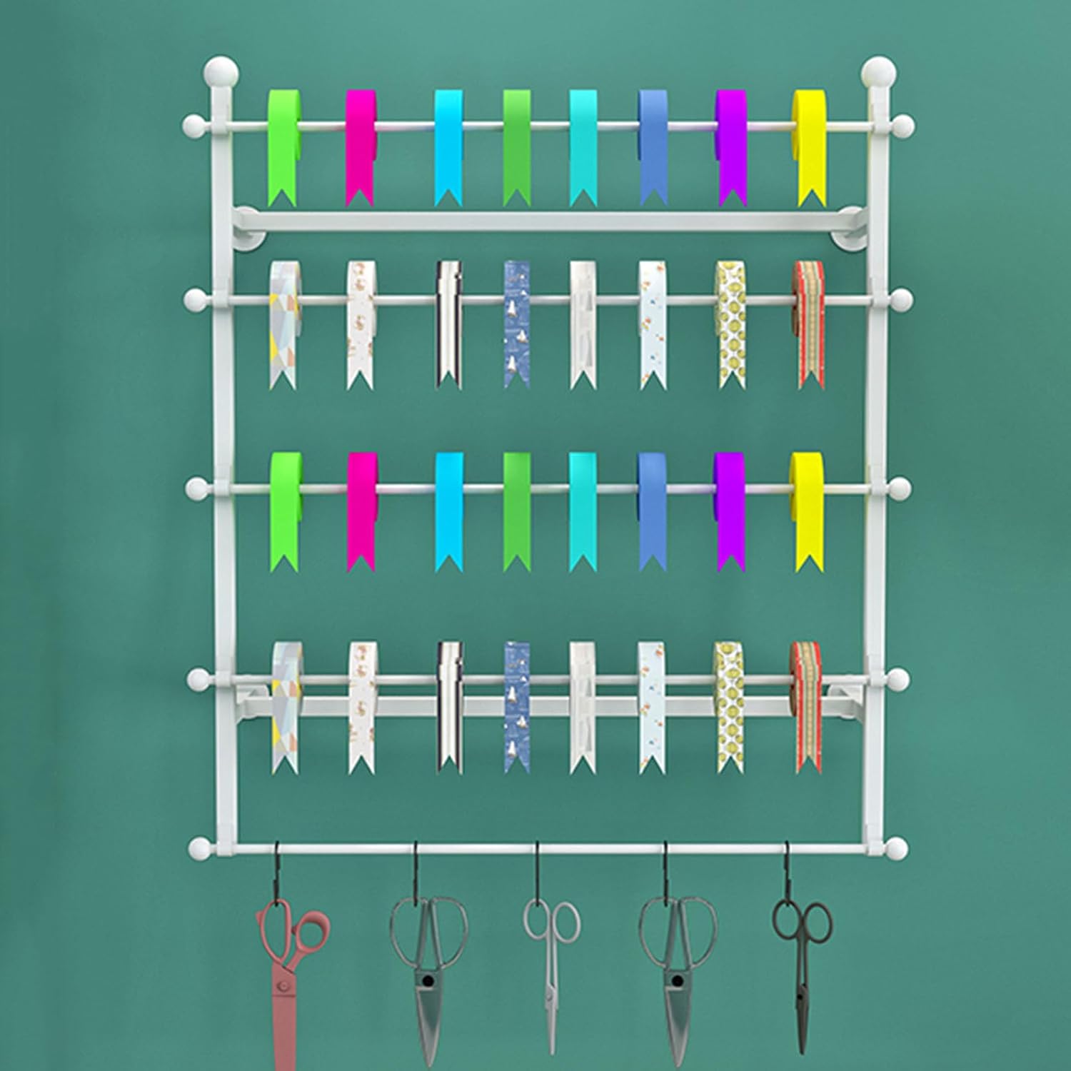 Amazon.com: Ribbon Holder Organizer Rack, Wall Mounted Ribbon Display ...