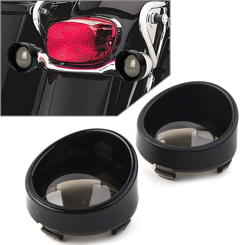 Cnswee6 Turn Signal Light Lens Cover Smoke Bezels Visor for Harley Davidson for Softail