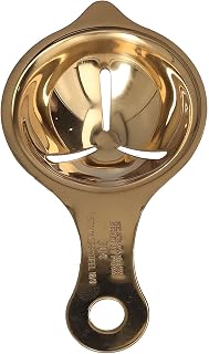Stainless Steel Egg Separator Divider Egg White Yolk Filter Baking Tools for Kitchen Use (Gold)