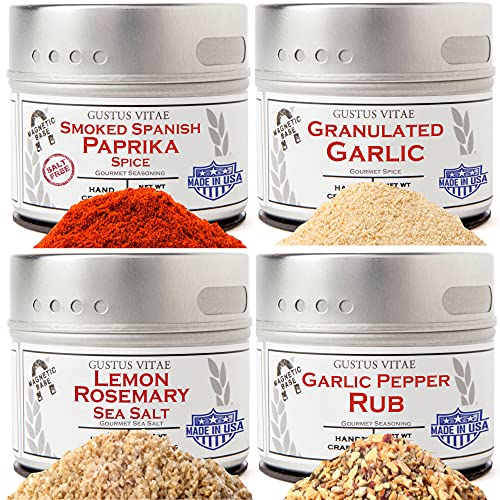 Gustus Vitae | Pantry Essentials Seasoning Set | All Natural Spice Blends