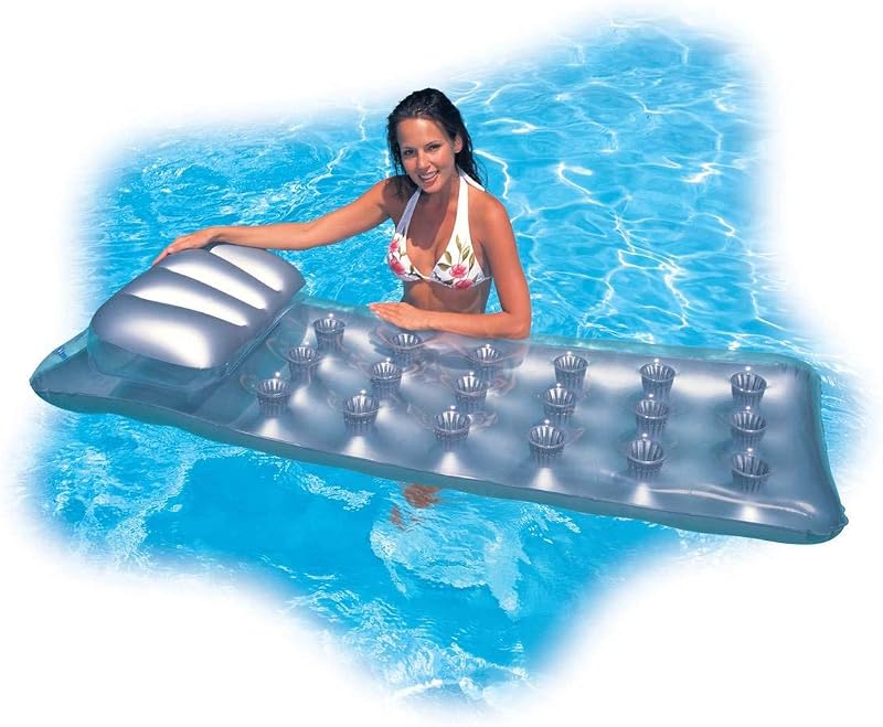 Tumbona de pileta Intex con colchón de 18 bolsillos y reposacabezas (paquete de 3) | 58894EP