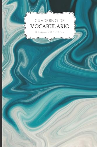 Cuaderno de vocabulario: Libro de vocabulario con índice alfabético para almacenar hasta 2100 palabras | 3 columnas | 104 páginas | DIN A5