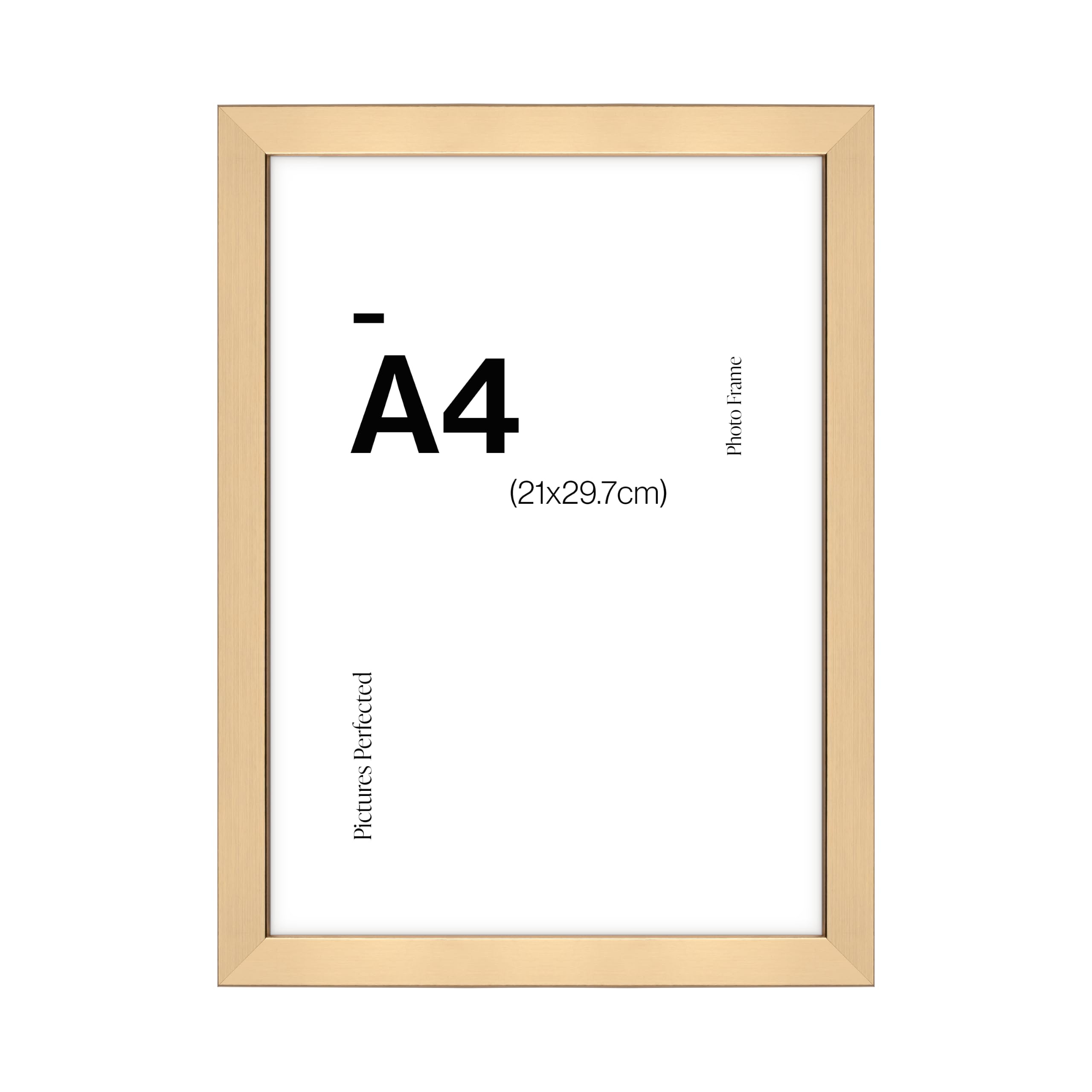 Contemporary Gold A4 Wooden Photo Frame for A4 Photos or Pictures — image 1