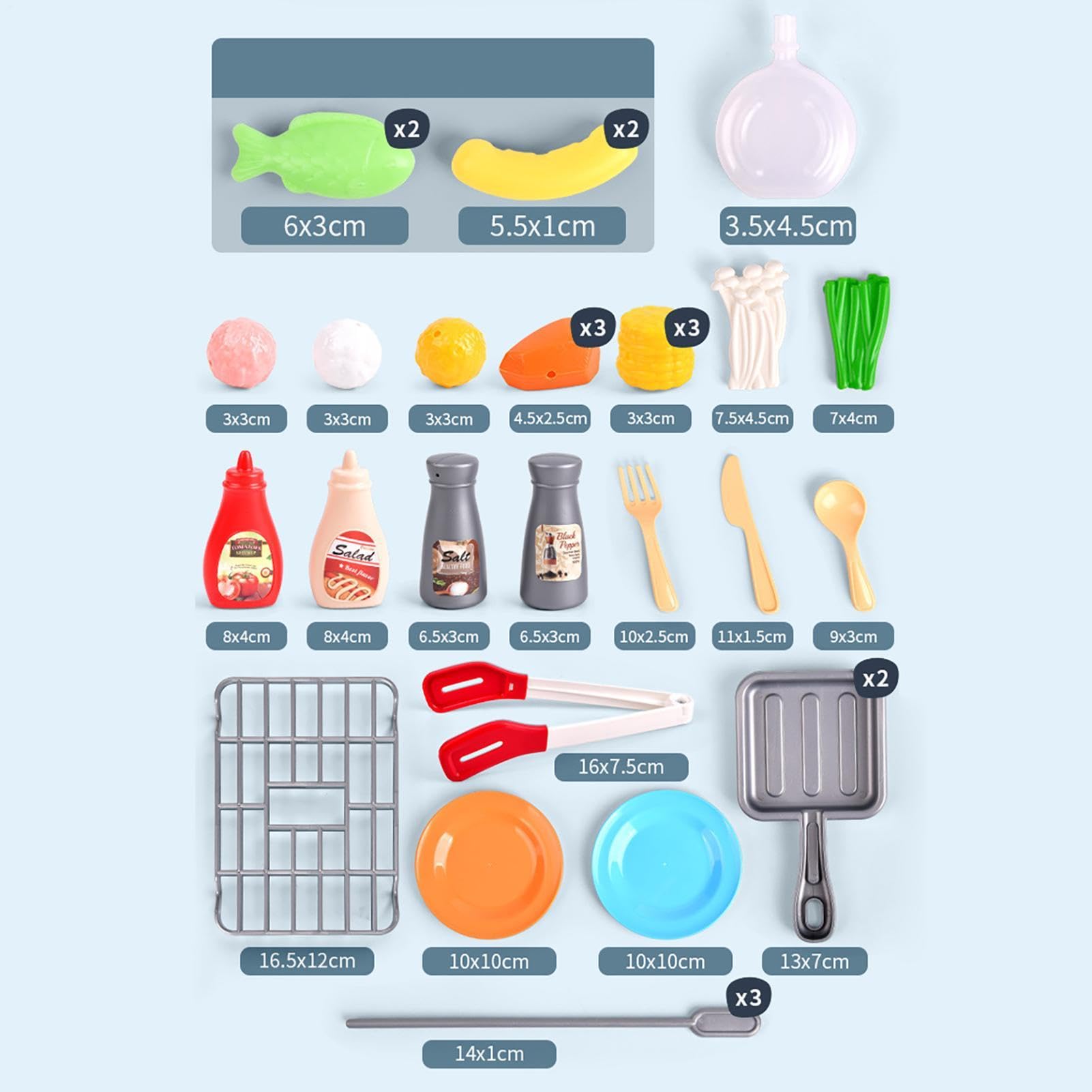 Barbecue Giocattolo Per Bambini Cucina – Set Grill Simulazione con Vapore Suono E Cibo Che Cambia Colore | Piccole Attrezzature Chef Gioco Simbolico