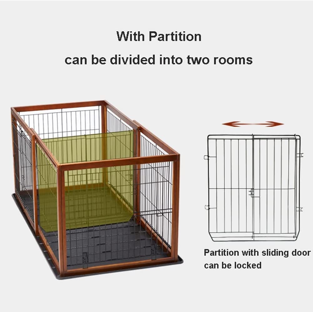 Amazon.co.jp: 犬ケージクレート、2匹の犬のためのパーティション付き