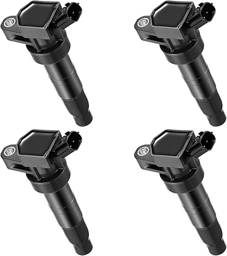 BDFHYK Paquete de 4 bobinas de encendido de repuesto para Hyundai Sonata Kia Genesis Coupe Santa Fe Forte Optima Sorento Sportage L4 24L 20L UF-611