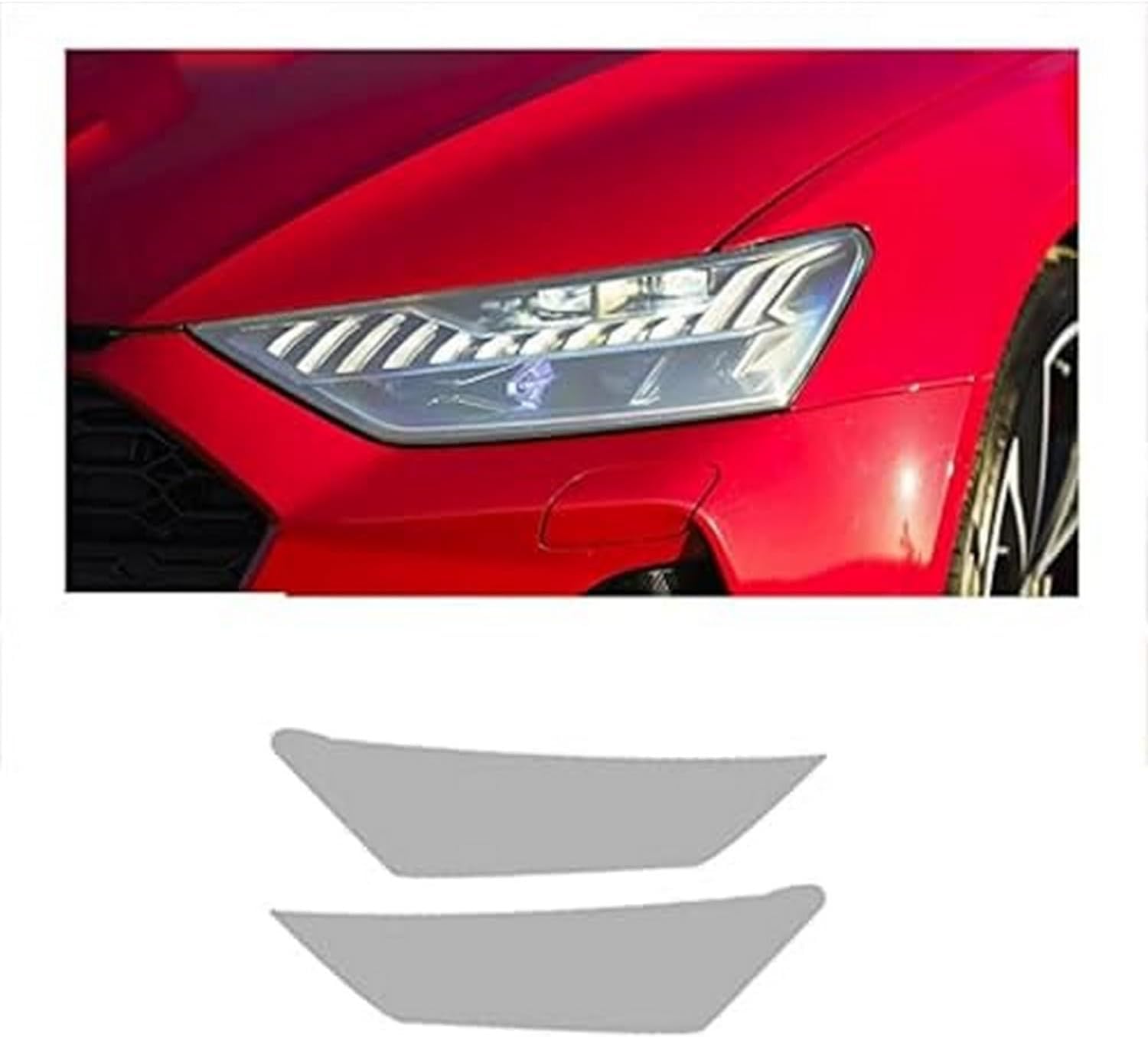 SamLng Car Front Light Film for Audi RS7 2020 2021 Car Headlight Protective Film Front Light Transparent Blackened TPU Sticker Car Accessories Car Headlight Protective Film
