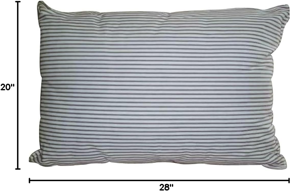 JS Fiber 27K6EGB Jumbo BLU WHT Stripe Grandma Pillow