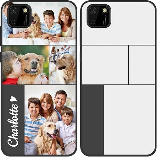 Styletify Funda de teléfono personalizada para Huawei Honor 9S, collages de múltiples imágenes, funda de texto con foto, funda protectora a prueba