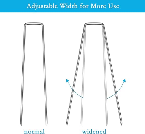 Miniatura 3 de Estacas galvanizadas de 4, 8 y 12 pulgadas, 20100 estacas de metal para jardín, estacas de tierra resistentes de calibre 11 para decoración, estacas