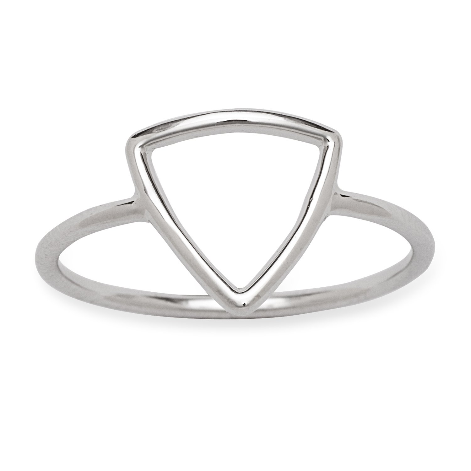 Beaux BijouxSterling Silver Dainty Open Triangle Ring