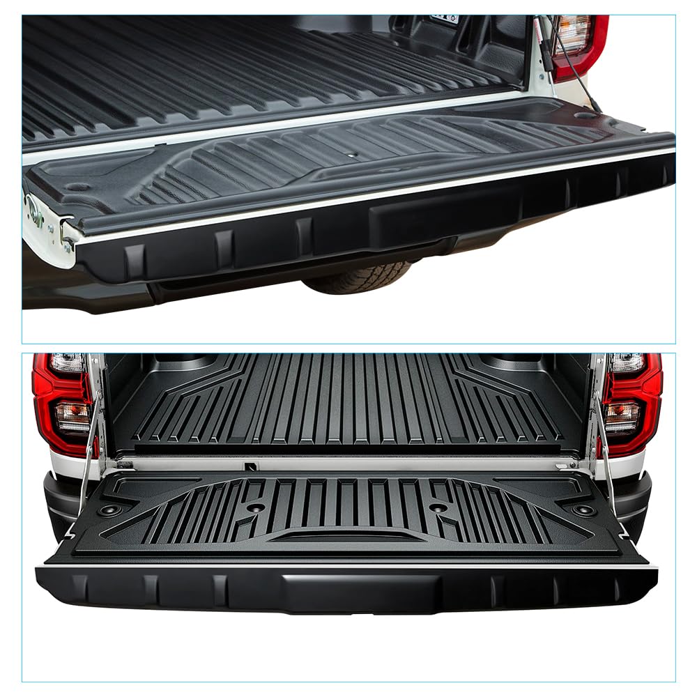 Spoiler Protector de Portón Trasero para Toyota Hilux 2021-2026 (Invincible GR Sport) Cubierta Superior de Caja Alerón Trasero ABS Premium para Pintar - Negro Mate