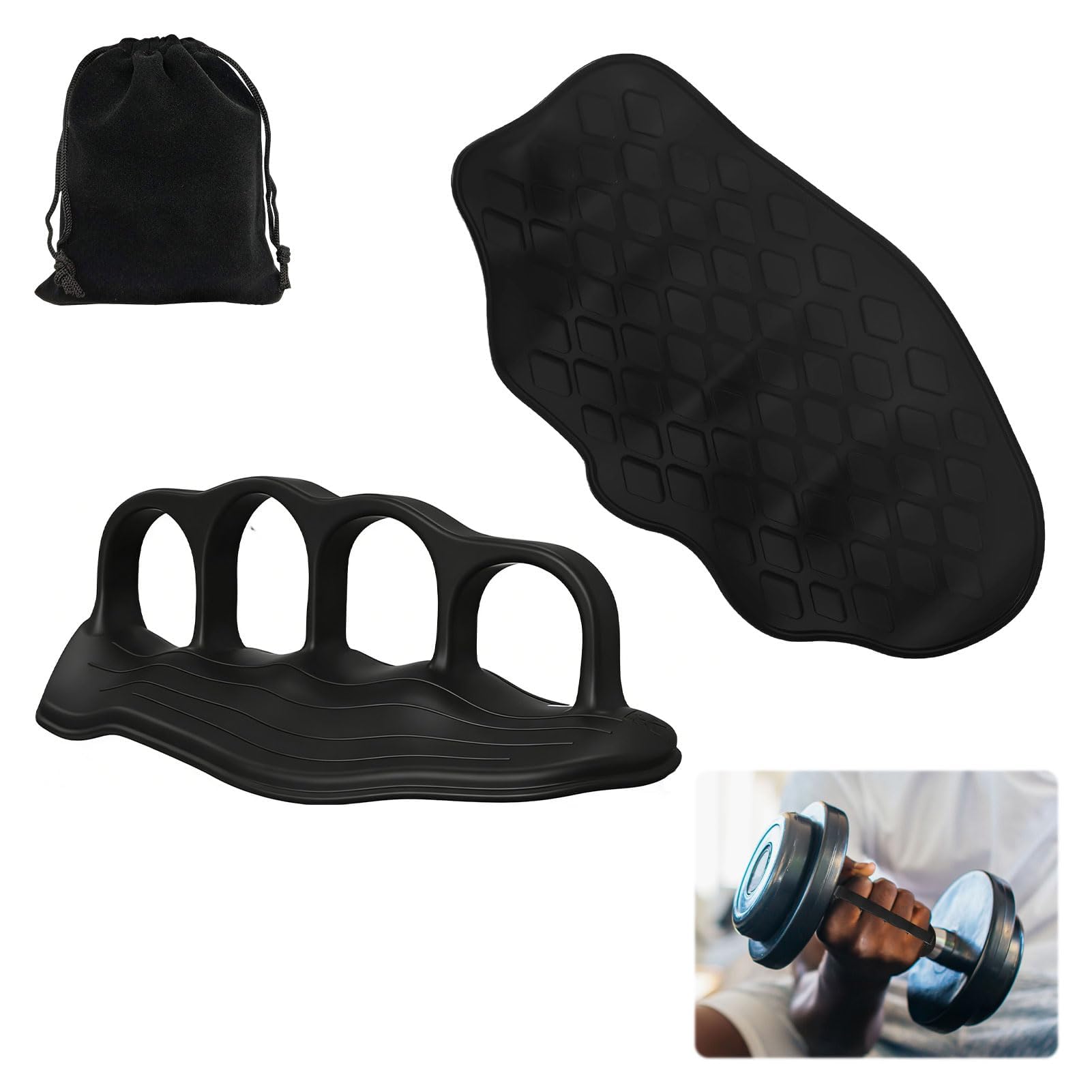 Othrion Non-Slip Silicone Gym Hand Grips,Gym Hand Protectors,Gym Hand Grips for Men and Women,Gym Grips for Deadlifts,Pull-Ups,Bodybuilding,Dumbbells