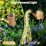SRNPMIU L'eau solaire peut être lumineuse - Lampes solaires Décorations de cour extérieure, Lumières de jardin pour cour,IP65 Lampes de lanterne à suspension imperméables, extérieur jardin fleur de lit lumière pour mamans anniversaire