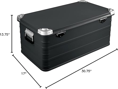 Vista 65 de Eylar Crossover Aluminio Overland Storage, maletero, caja de carga de metal, caja de almacenamiento (combo de 4 piezas, negro) 30L, 50L, 95, 147L