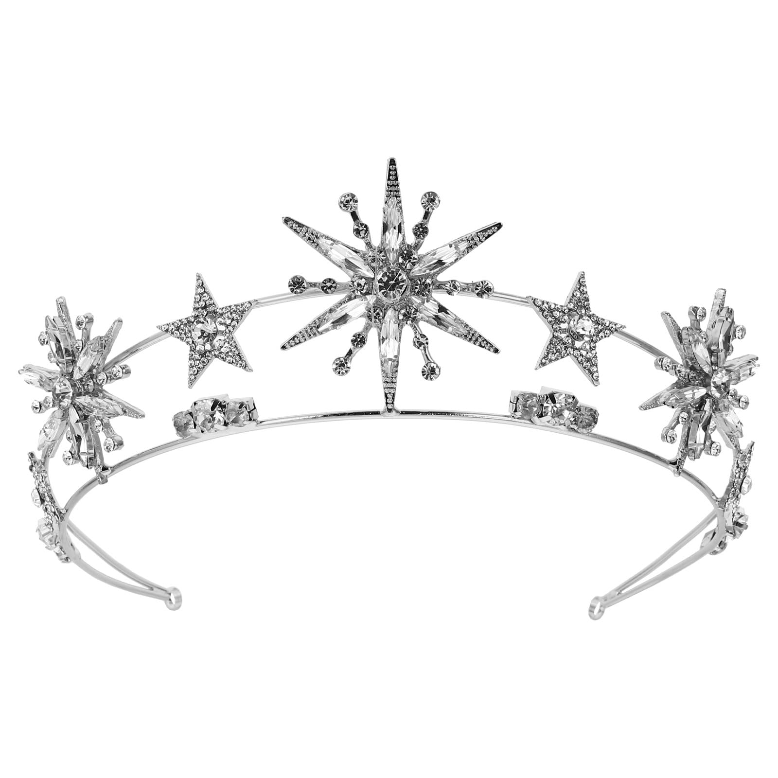 Corona de estrellas para niñas con diadema flexible que no daña 8