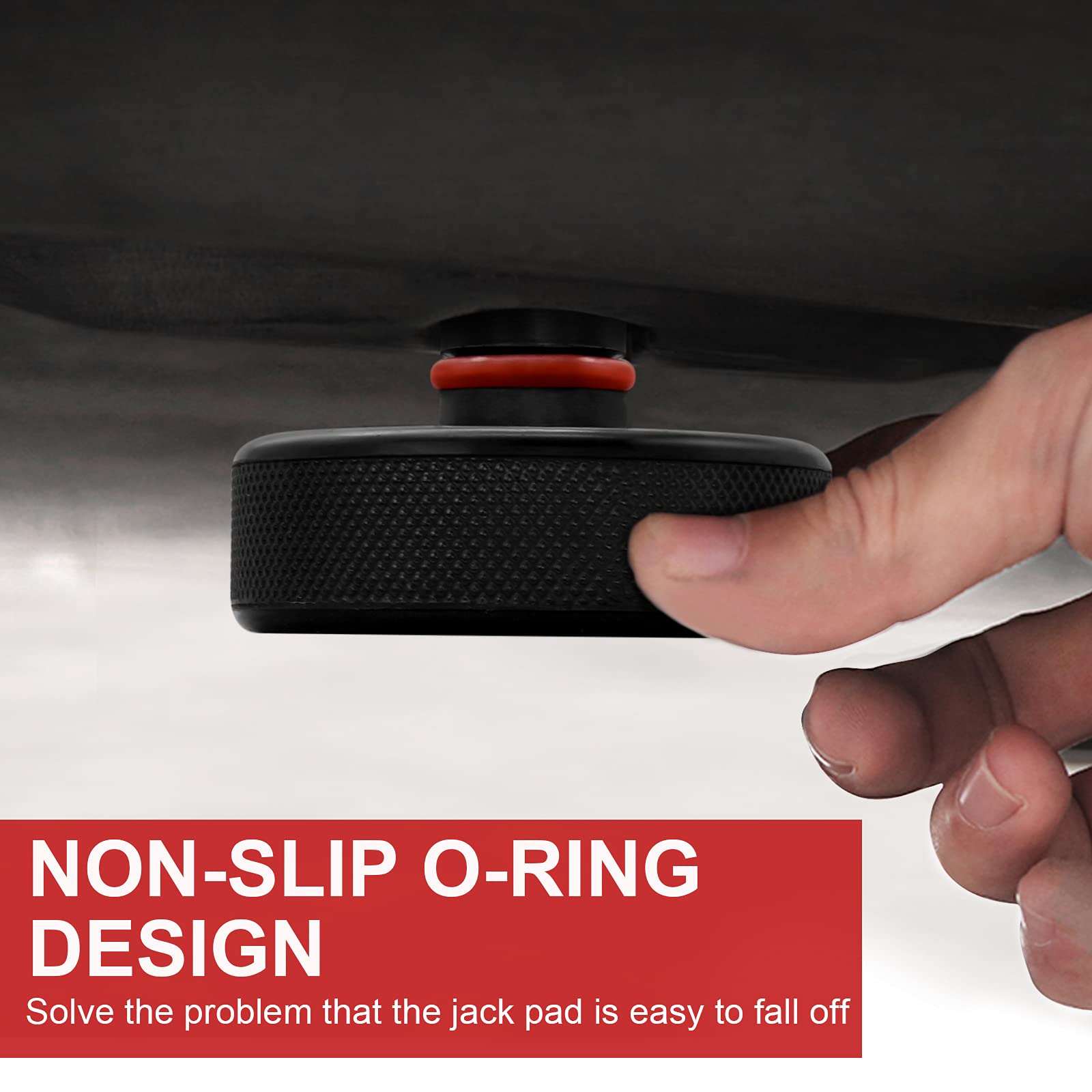 Unique Bargains 2pcs Universal Car Jack Pad Stand Slotted Puck Support Frame Rail Pinch Weld Protector Rubber in the Jacks department at