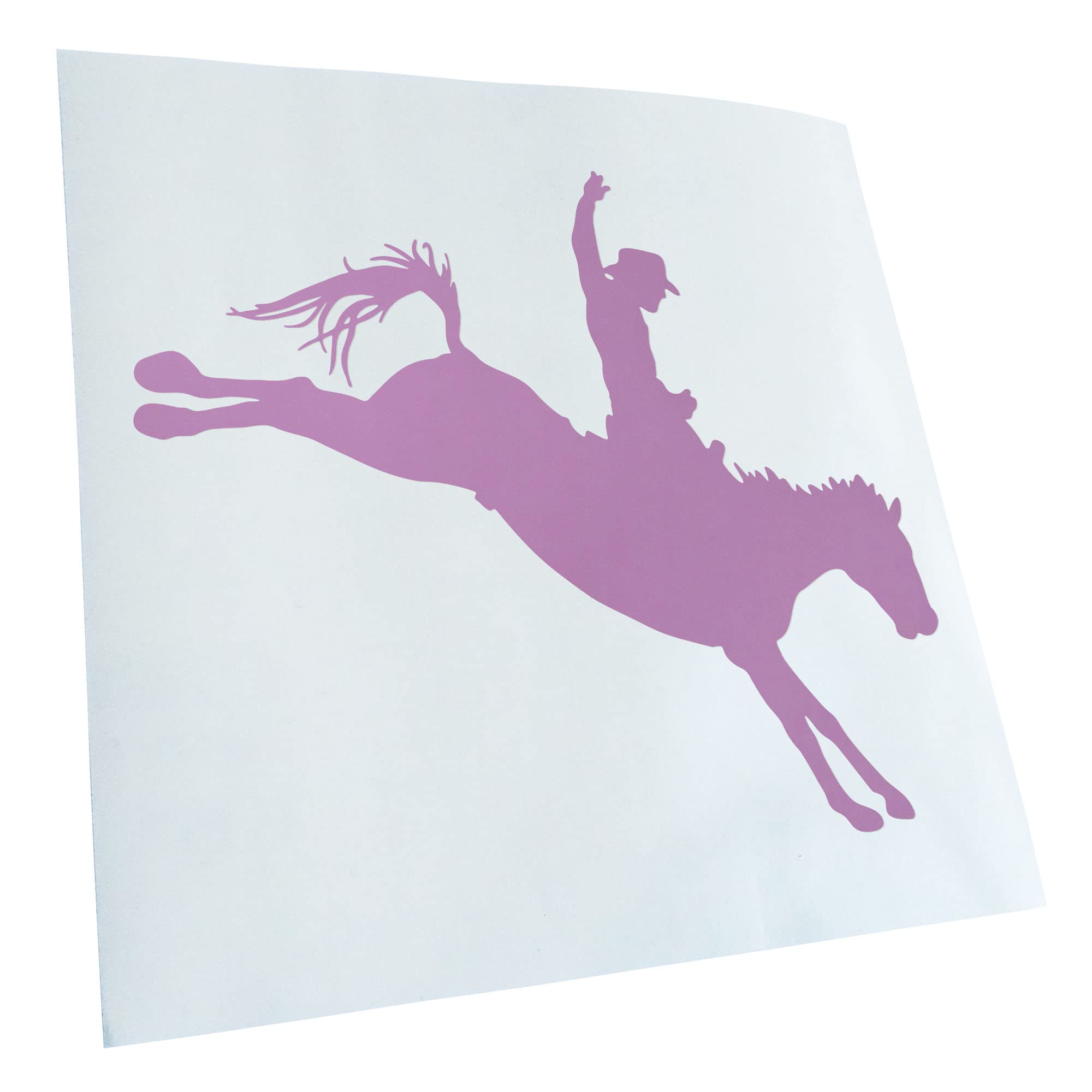 Kiwistar - Car Sticker - Lilac - 40 x 33 cm Cowboy with Horse Rodeo Sticker for Car, Laptop, Bicycle, Truck, Motorcycle, Multicoloured JDM Decal Racing