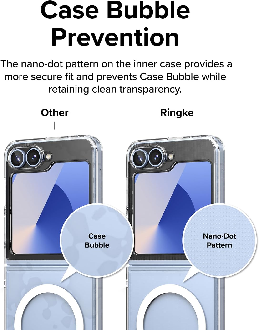 Ringke Fusion [Compatible with MagSafe] Designed for Samsung Galaxy Z Flip 7 FE Case and Z Flip 6 Case, Transparent Scratch Resistant Shockproof Bumper Phone Cover - Magnetic Clear