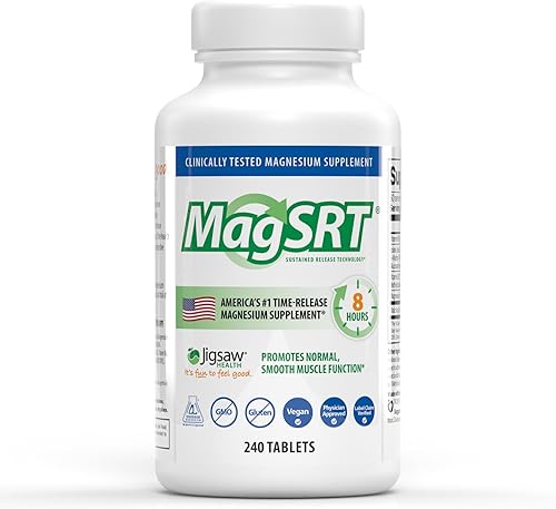 Miniatura 8 de Jigsaw Health MagSRT suplemento de magnesio de liberación lenta con vitamina B activa 60 comprimidos
