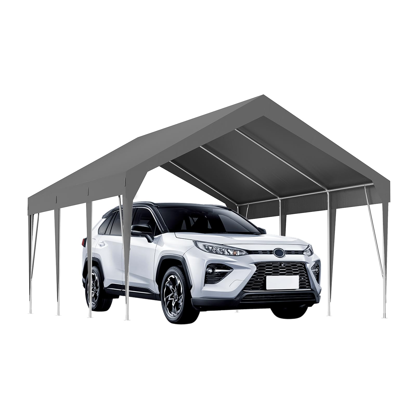 Wpond 13x20ft Heavy Duty Carport with dimensions labeled