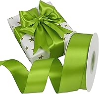 Vista 54 de Cinta de satén rosa polvoriento de doble cara, 3/8 pulgadas x 50 yardas, cintas de poliéster rosa polvoriento para envolver regalos, cinta de tela