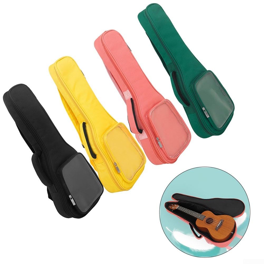 SPORTARC Mantén tu ukelele seguro, bolsa transparente de 23 pulgadas, funda suave de esponja, mochila de hombro, Pink