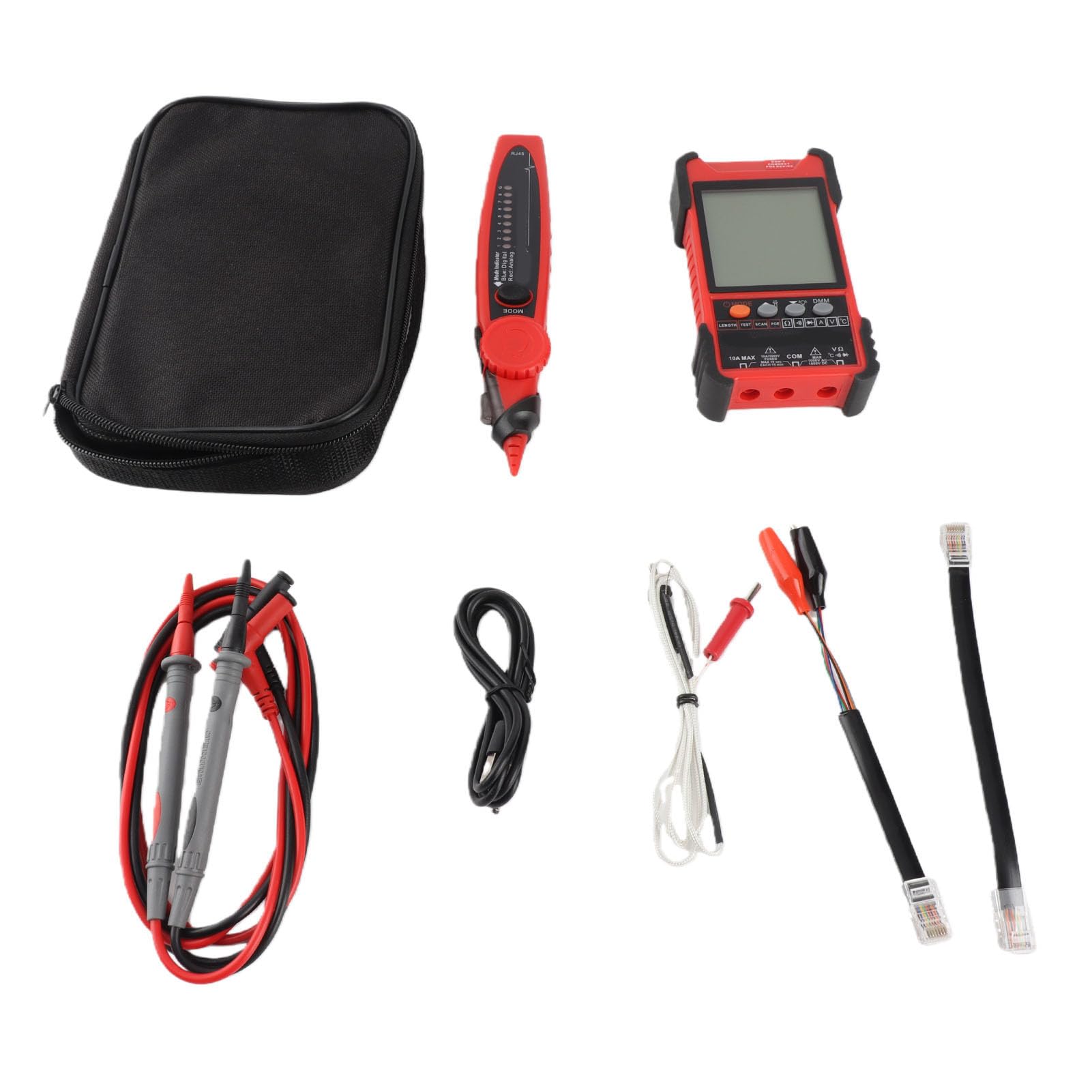 Netzwerkkabel-Tester-Set für Effiziente Signalprüfung, Multifunktionales Kabel-Tracker- und Leitungssuch-Set für Profis, Langlebige ABS-Konstruktion, 500 M Messung