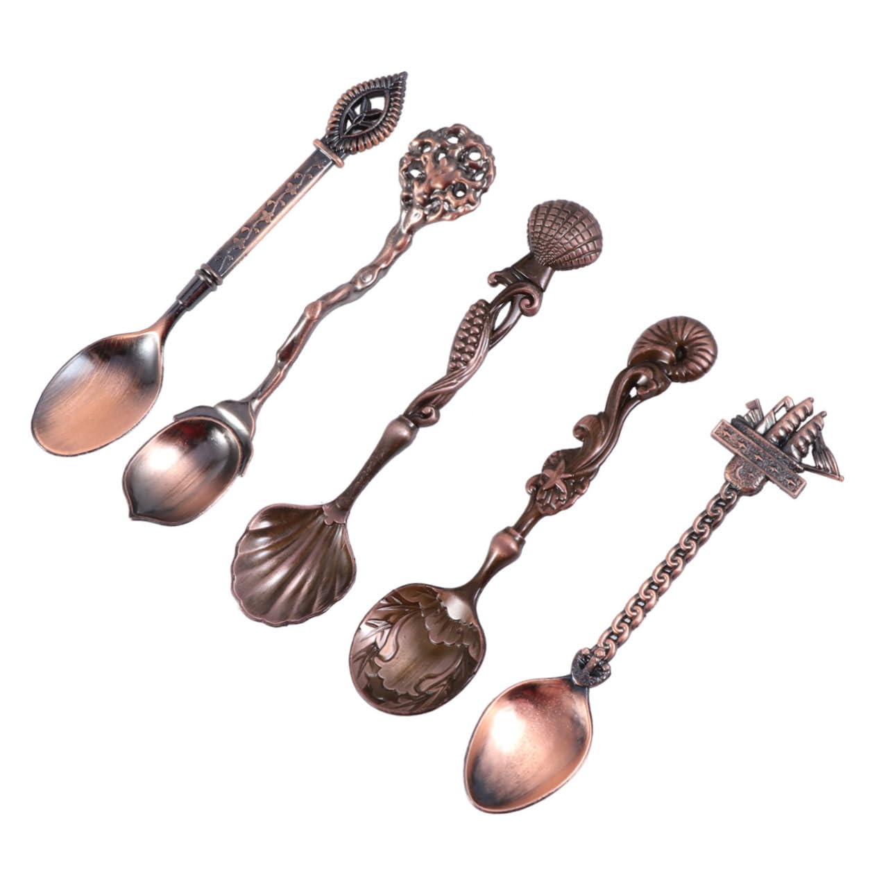 BESTonZON 15 Piezas Cucharas Antiguas Cucharas De Café Antiguas Cucharas Doradas Para Café Cucharas Para Mezclar Trajes Negros Cucharas De Espresso Cuchara Sopera Anticuado