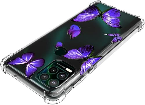 Miniatura 4 de Funda para Moto G Stylus 5G 2021, Motorola XT2131DL Funda transparente para niñas y mujeres, TPU suave a prueba de golpes, funda protectora