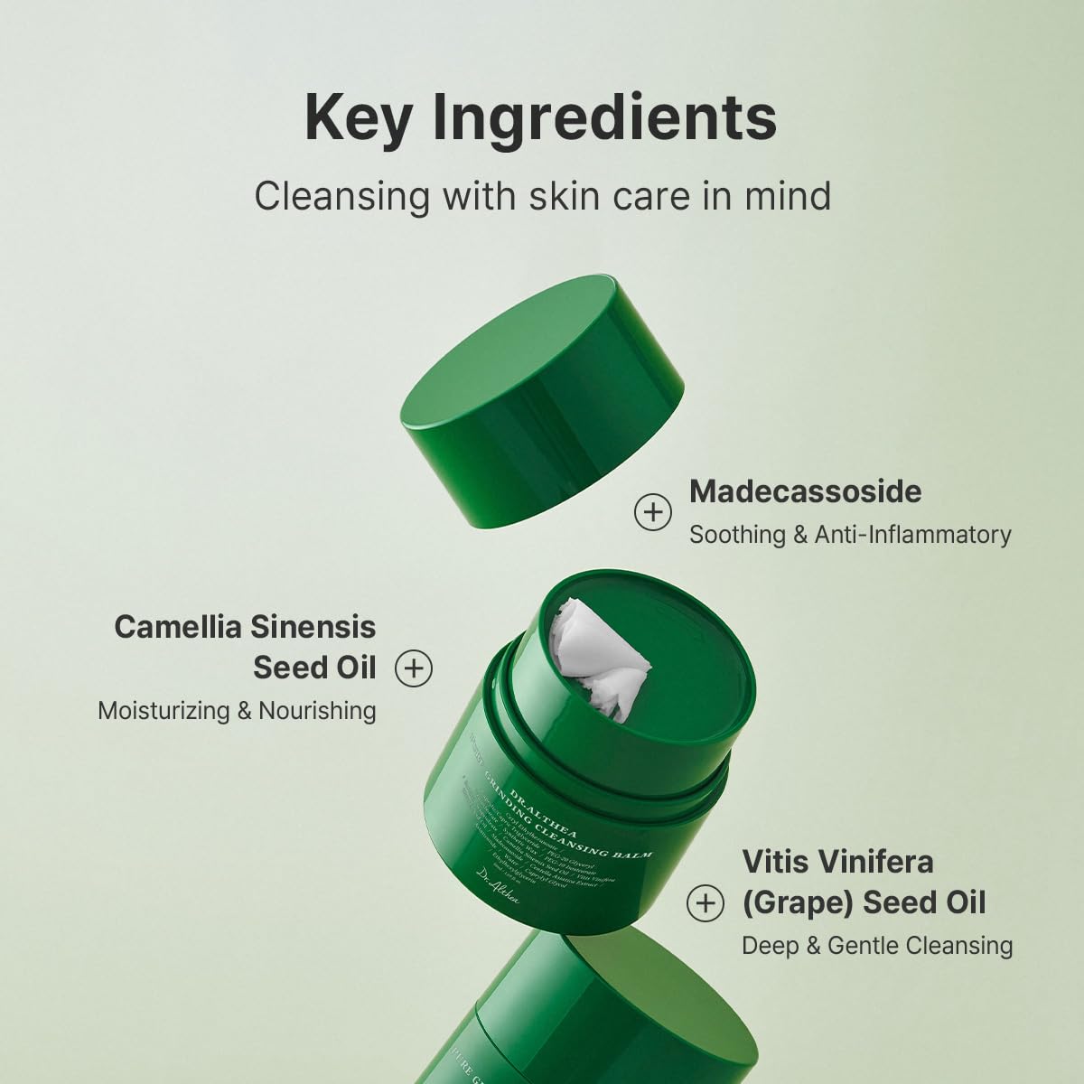 Dr.Althea Pure Grinding Cleansing Balm | Olio detergente igienico in un unico passaggio con madecassoside | Consistenza sorbetto non untuosa | Lenitivo per tutti i tipi di pelle, 50ml