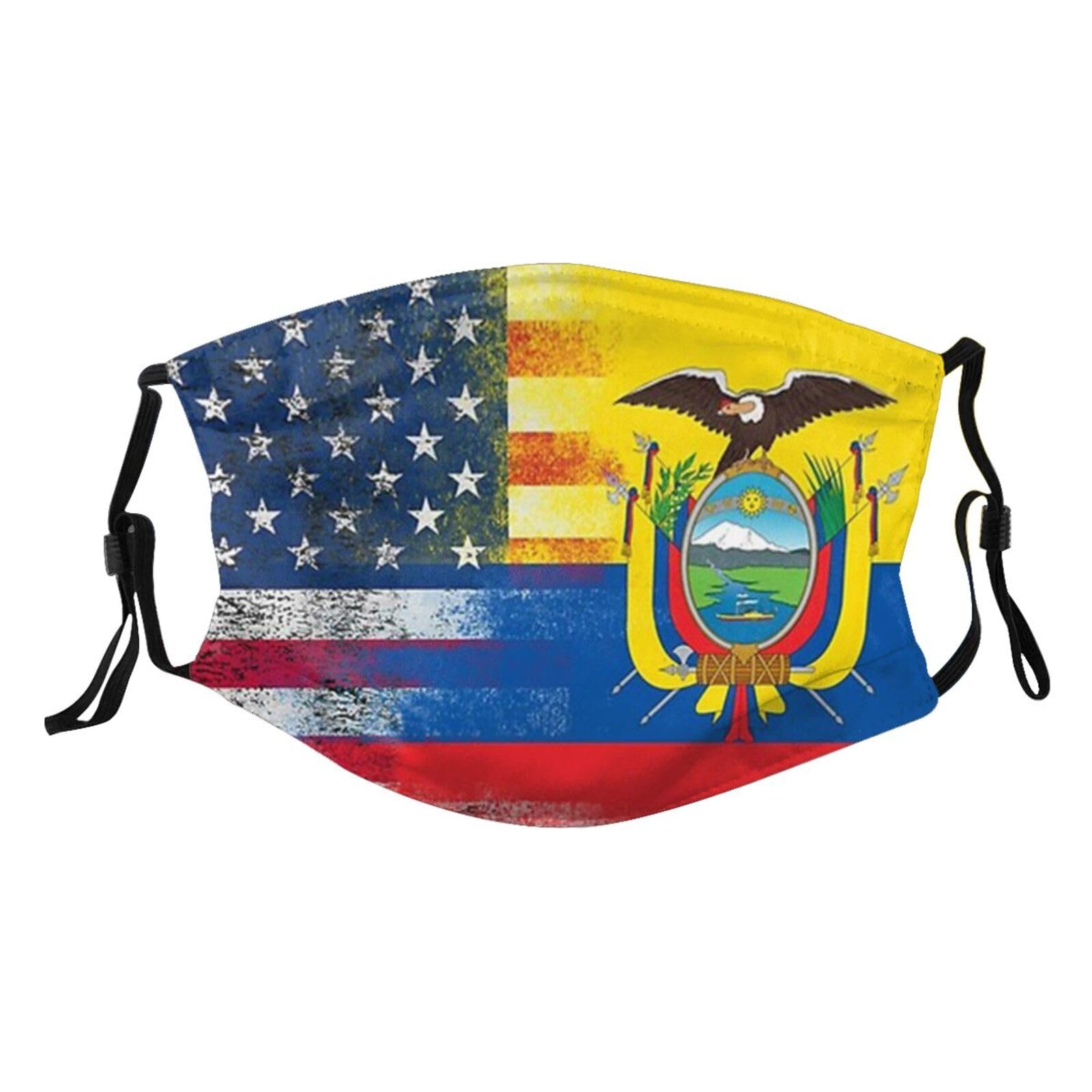American Ecuadorian Flag Adult Dust Mask Adjustable Dust Face with 2 Filter73