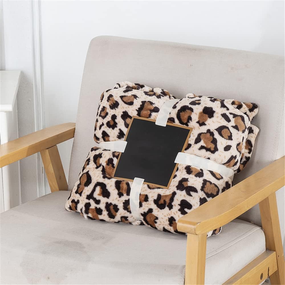 Lukery Manta Sofá de Franela 200x230 cm, Leopardo Manta de Sofá Cama Suave Cálida Ligera | Grande Manta Polar Acogedora Viaje Sala de Estar Blanket